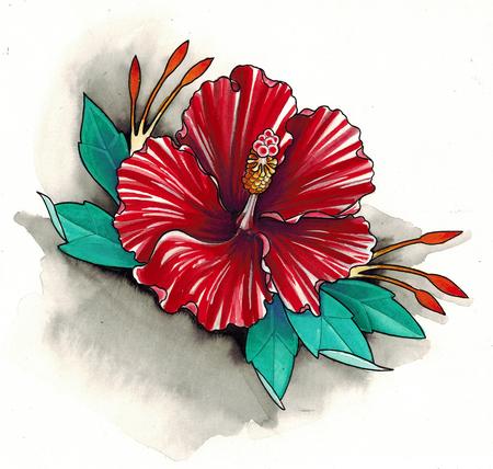 Tattoos - Hibiscus Flower - 94063
